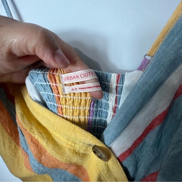 Urban Outfitters Amber button down linen midi dress size small 1847 - Picture 3 of 3